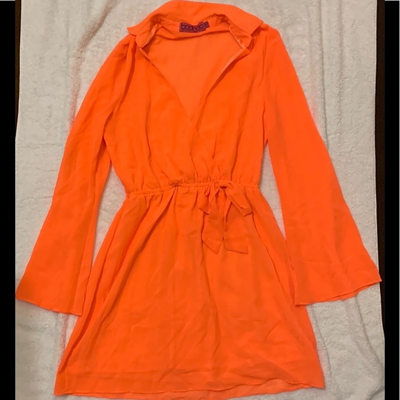 Womens Boohoo Mia Woven Wrap Shirt Dress - US Size 6/SMALL - CHIC Summer Fashion - Picture 2 of 7